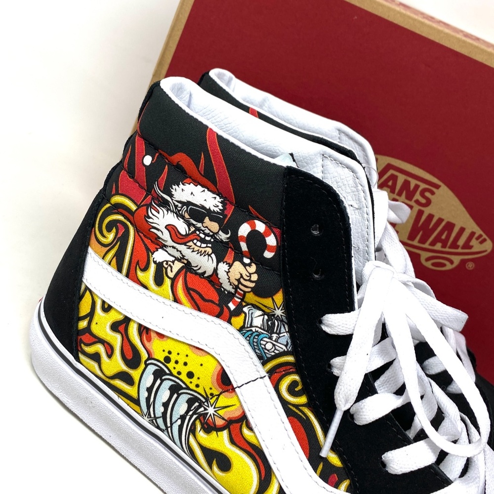 VANS Sk8-Hi Shoes High Top Black Suede Women's Size Casual Sneakers VN0A4BVTBLK - Picture 3 of 10